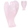 Natural-Energy-Charged Protective Crystal, Angel-Shaped Pendant, Healing Crystal (2-Inch Rose Quartz Angel) view 3