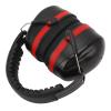 Walfront Noise-Reduction Earmuffs for Babies to Adults, Adjustable and Foldable, Black/Red view 3