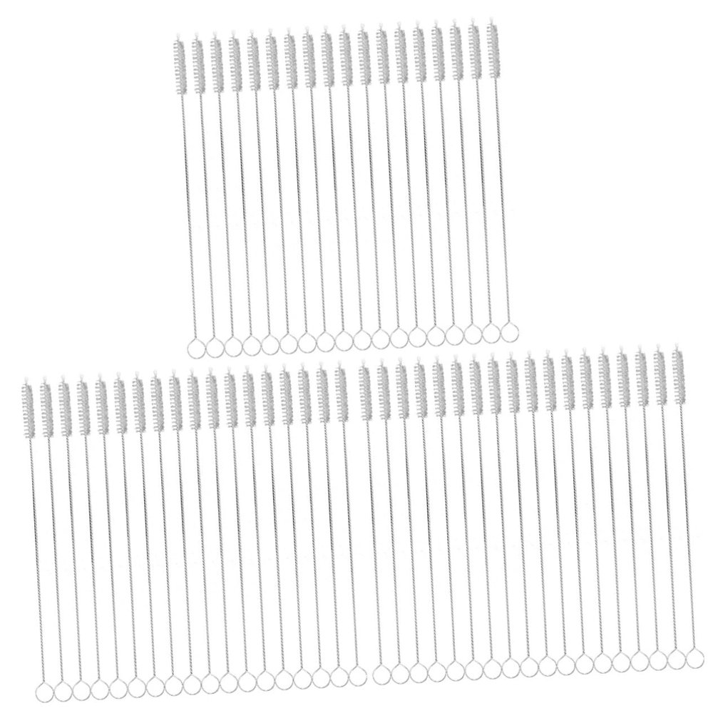 Healvian 60-Piece Stainless Steel Cleaning Brush Set for Straws, Bottles, Baby Bottles, and Cups