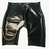 GAYLOP Sexy Latex Men's High-Waist Shorts, Custom Handmade, Red/Clear, XXXL/S view 3