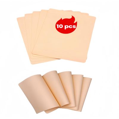 10-Piece 1 mm Tattoo Practice Skin, 18.8 x 14.2 cm, Double-Sided Synthetic Skin for Tattooing, PMU and Microblading