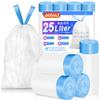 AOSULI 25L White Drawstring Trash Bags, 40 Count view 1