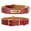 Personalized Dog Collar with Engraved Nameplate, Red, 2XL (20–25 in) view 4