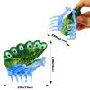 Biiange Peacock Acetate Hair Clip, Blue + Green view 2