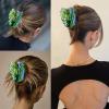 Biiange Peacock Acetate Hair Clip, Blue + Green view 3