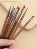 Nail Art Brush Set, 9-Piece Nail Design Painting Brushes, Professional Fine Liner Brushes, Brown view 3