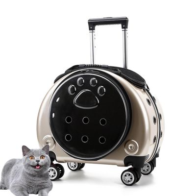 PJDDP Pet Carrier Trolley, Gold