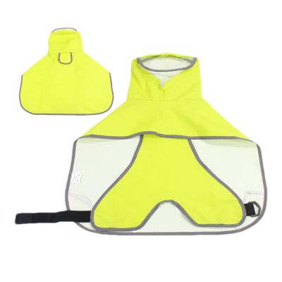 Reflective Waterproof Dog Raincoat with Hood and Leash Hole