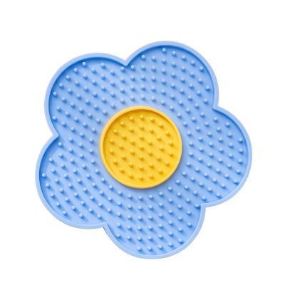 Pet Distraction Mat for Dogs, Silicone Flower Lick Pad with Suction Cups