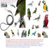 Black Elastic Parrot Leash, 3 mm x 1 m, with Snap Hook and Ring view 3