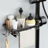 Practical Sponge Storage Rack, Black, with Removable Drain view 2