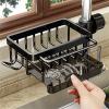 Practical Sponge Storage Rack, Black, with Removable Drain view 4