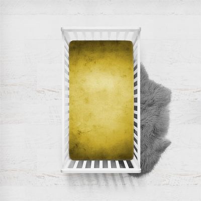 Morbuy Retro Solid-Color Fitted Sheet for Baby Cribs, Yellow Green, 160 x 80 cm