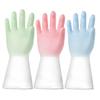 AORHOFJ Reusable Household Gloves, 3 Pairs, Scented Rubber, Non-Slip Grip, Waterproof, Long Arm, Size M view 1