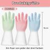 AORHOFJ Reusable Household Gloves, 3 Pairs, Scented Rubber, Non-Slip Grip, Waterproof, Long Arm, Size M view 2