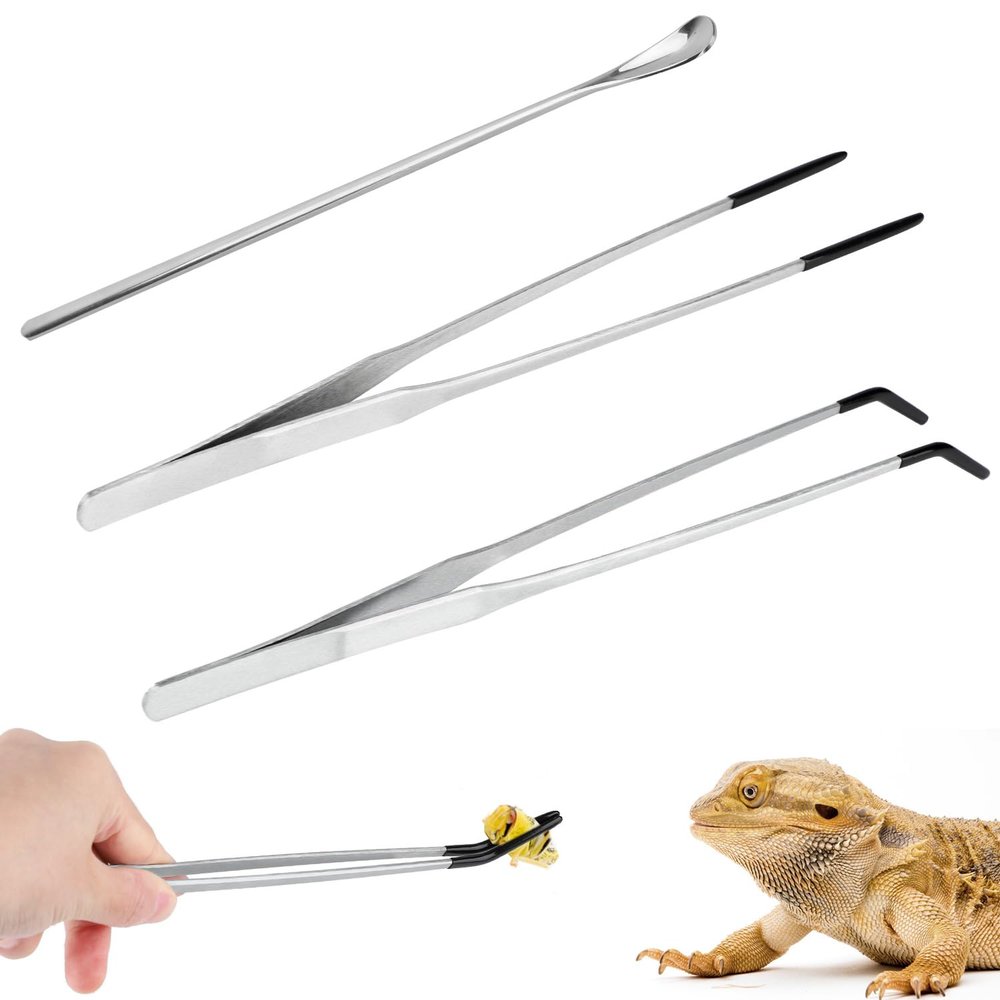 PEUTIER 3-Piece Reptile Feeding Tongs Set
