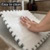 MYIESAXL 30 x 30 cm Carpet Tiles, Interlocking Floor Mat with Edges, 16 Plush Floor Tiles, Puzzle Foam Play Mat, Interlocking Foam Tiles view 4