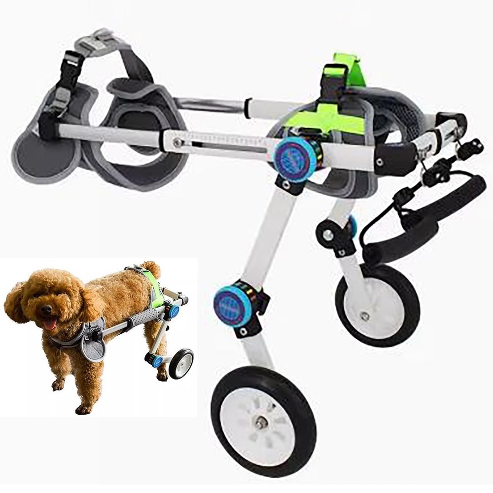 Jievmrs Dog Wheelchair Rehabilitation Cart, Foldable Hind-Leg Mobility Aid, XXXX-Large