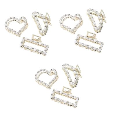 FRCOLOR 9-Piece Pearl Hair Clips for Women