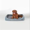 RAIKOU Plush Washable Padded Dog Bed, Blue, 120 x 90 x 10 cm view 2