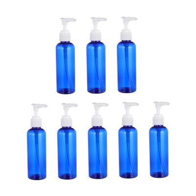 8-Pack 100 mL Blue PET Pump Bottles