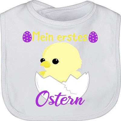 Shirtracer Baby Bib - My First Easter Chick - White