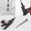 Stroller Umbrella with 360° UV Protection and Adjustable Clamp, Orange view 4