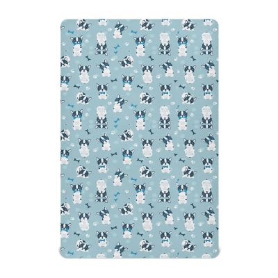 Unisex Fitted Sheet for Baby Cribs and Toddlers, Soft Sheet for Standard Crib and Toddler Mattresses, 39.0 x 27.0 in, Bulldog Pattern