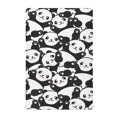Fitted Crib Sheet Set for Boys and Girls, Black and White Cute Animal