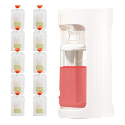 Applesauce Pouch Holder with Reusable Squeeze Pouches