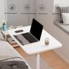 Bed Table, Adjustable Tray, Folding Laptop Desk, Mobile Standing Desk with Wheels, TV Tray for Home, Sofa, Bedside or Computer Use, 60 × 40 cm, Walnut view 3