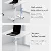 Bed Table, Adjustable Tray, Folding Laptop Desk, Mobile Standing Desk with Wheels, TV Tray for Home, Sofa, Bedside or Computer Use, 60 × 40 cm, Walnut view 4
