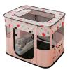 Foldable Puppy Playpen for Dogs, Cats and Rabbits, Indoor/Outdoor, Size S, 70.1 x 55.1 x 45 cm, Pink view 1