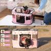 Foldable Puppy Playpen for Dogs, Cats and Rabbits, Indoor/Outdoor, Size S, 70.1 x 55.1 x 45 cm, Pink view 3