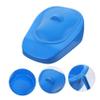 Sturdy Contoured Plastic Bedpan with Lid, Blue view 4