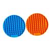 WOONEKY 2-Piece Non-Slip Slow-Feeding Mats for Dogs, Round, Blue and Orange view 1
