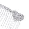FRCOLOR 4-Piece Alloy Heart Hair Combs with Rhinestone Inlay view 2