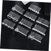 FRCOLOR 4-Piece Alloy Heart Hair Combs with Rhinestone Inlay view 3