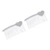 FRCOLOR 4-Piece Alloy Heart Hair Combs with Rhinestone Inlay view 4