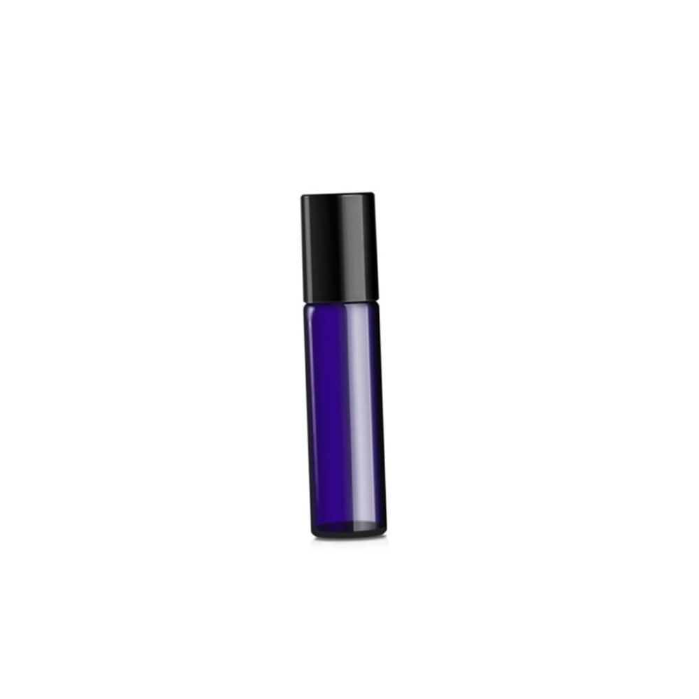 PLAFOPE 24-Pack 5 mL Blue Glass Roller Bottles with Stainless Steel Roller Balls