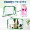 YedsIntu 16-Piece Transparent PVC Makeup Bag Set, Green view 2