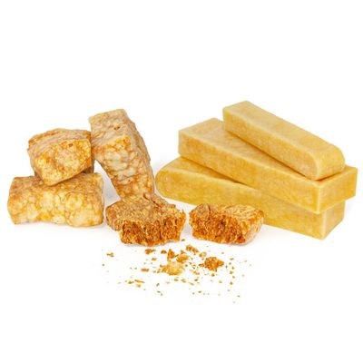 Larsson Yaky Cheese Chew Bundle, 130 g Puffed Chews + 3 Size S Chew Sticks