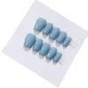Handmade Nail Appliqué, Summer, Candy Colors, Solid, Short, Blue, Reusable, Removable (XS) view 1