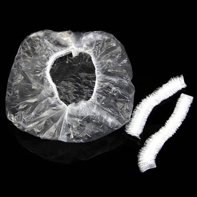 100 Transparent Elastic Hotel Shower Caps