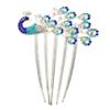 FRCOLOR 2-Piece Blue Bridal Hair Comb Set with Sparkling Rhinestones view 1