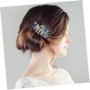 FRCOLOR 2-Piece Blue Bridal Hair Comb Set with Sparkling Rhinestones view 2