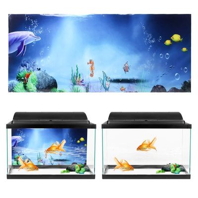 Akozon Waterproof Aquarium Background Sticker