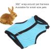 Adjustable Vest, Harness, and Leash Set for Mini Pets (Light Blue) view 3