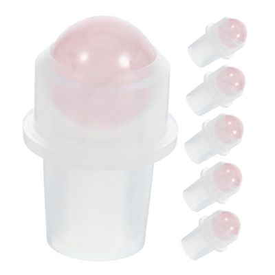 BELLIFFY Roller Balls for Essential Oil Bottles, 6-Piece, Jade Pink