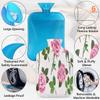 Rose Pattern Hot Water Bottle with Cover, 2 L view 3